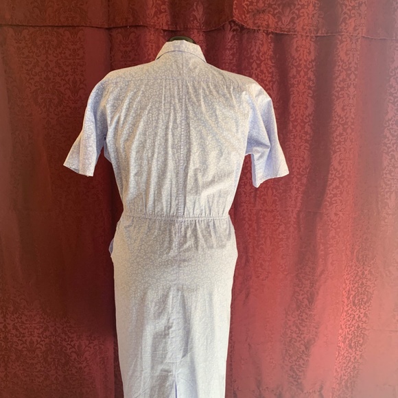 Laura Ashley Style 80’s Vintage Blue Floral Dress Women’s size 11/12 - Picture 3 of 10